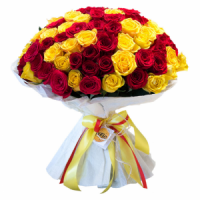 Букет из 51 микс розы - заказать доставку цветов онлайн