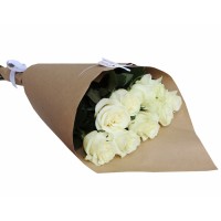 Букет из 9 белых роз - заказать доставку цветов онлайн