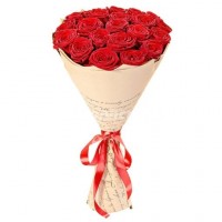 Букет из 19 алых роз - заказать доставку цветов онлайн