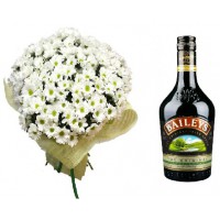 Ликер "Baileys lrish Cream" + Букет "Снежинка" - заказать доставку цветов онлайн