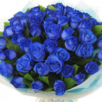 Букет из 39 синих роз - заказать доставку цветов онлайн